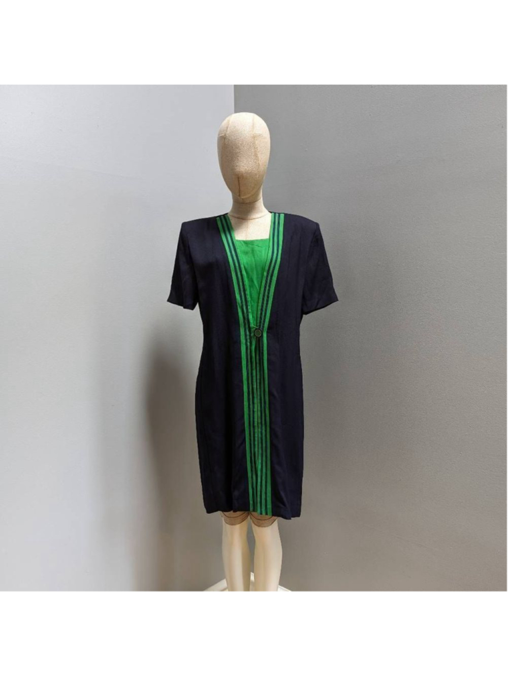 Petite Perceptions Vintage Blue & Green Dress
